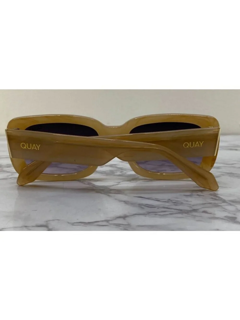 Quay Australia Yada Yada 1212 Square Amber Tan Sunglasses